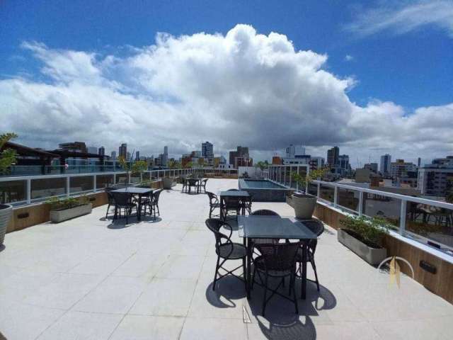 Apartamento com 1 dormitório para alugar, 31 m² por R$ 2.200,01/mês - Bessa - João Pessoa/PB