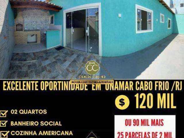 Lindíssima casa 1° locação pronta entrega em Unamar-RJ