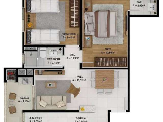 Apartamento com 2 dormitórios à venda, 64 m² por R$ 525.000,00 - São João - Itajaí/SC