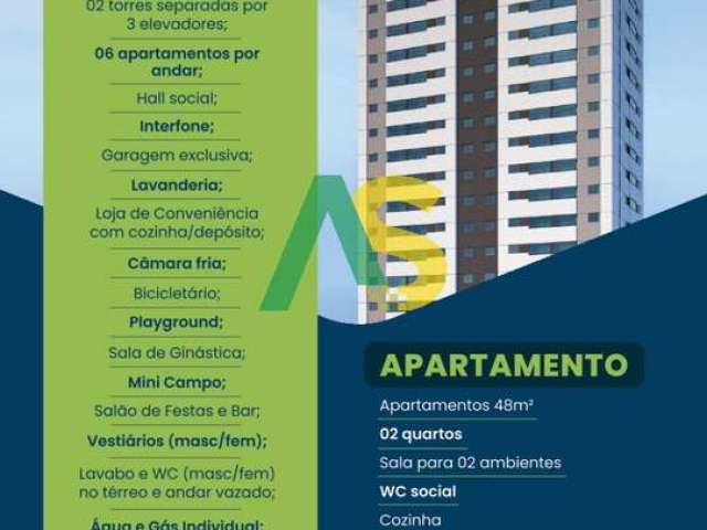 Clara nunes, apartamento 2 quartos em candeias, lazer completo, oportunidade