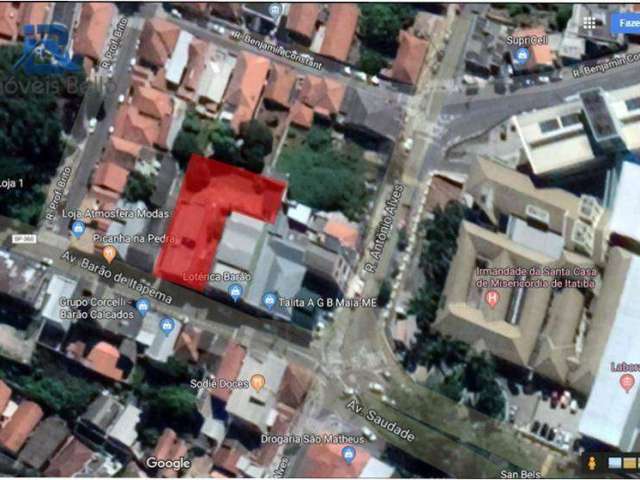 Terreno à venda, 998 m² por R$ 2.100.000,00 - Centro - Itatiba/SP