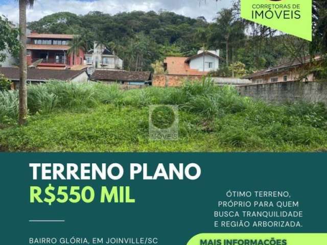 Terreno PLANO para Venda no bairro Glória, localizado na cidade de Joinville/SC