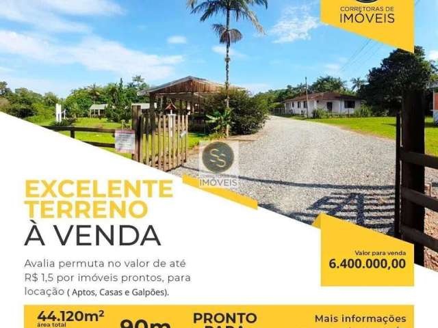 Terreno à venda na Avenida Edgar Nelson Meister, 832, Zona Industrial, Joinville, 44120 m2 por R$ 6.400.000