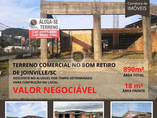 LOCAÇÃO DE TERRENO COMERCIAL - Bairro Bom Retiro - Joinville/SC