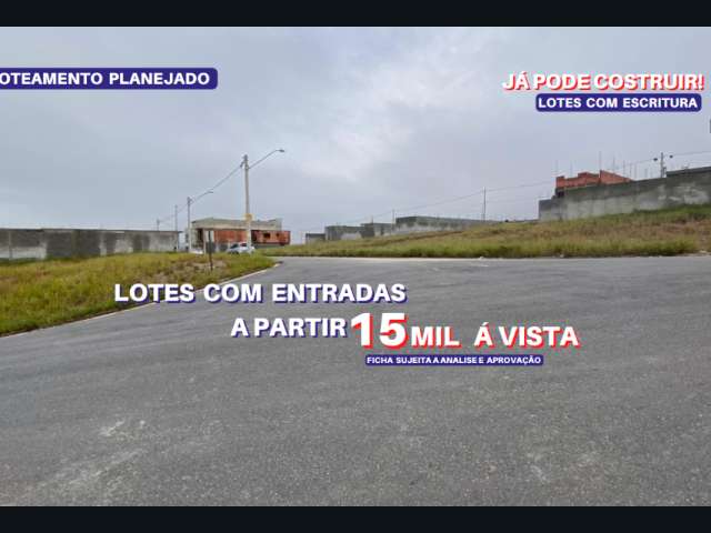 VENDE Lote/Terreno  Entrada a partir 15mil á vista, saldo restante parcela ate 204x loteamento planejado -Novo Badra  - Suzano - SP