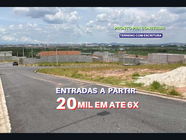 VENDE Lote/Terreno  Entrada a 20mil em ate 6x , saldo restante parcela ate 204x loteamento planejado -Novo Badra  - Suzano - SP