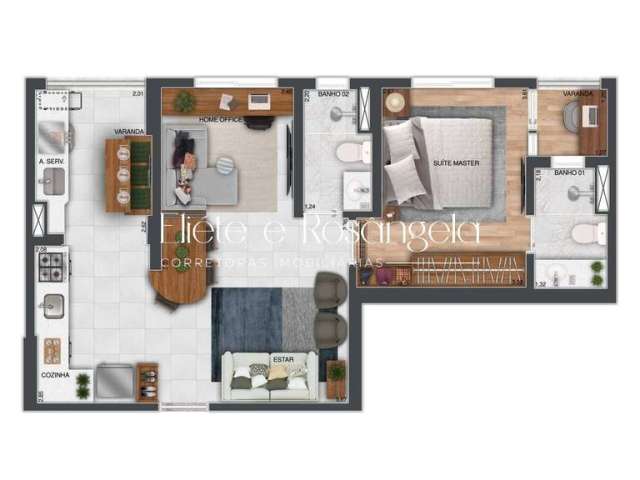 Apartamento com dois dormitórios no WONDER CIDADE JARDIM - SJC