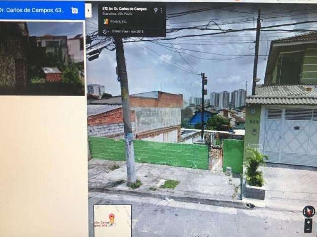 Terreno à venda na Avenida Doutor Carlos de Campos, 635, Parque Renato Maia, Guarulhos, 340 m2 por R$ 550.000