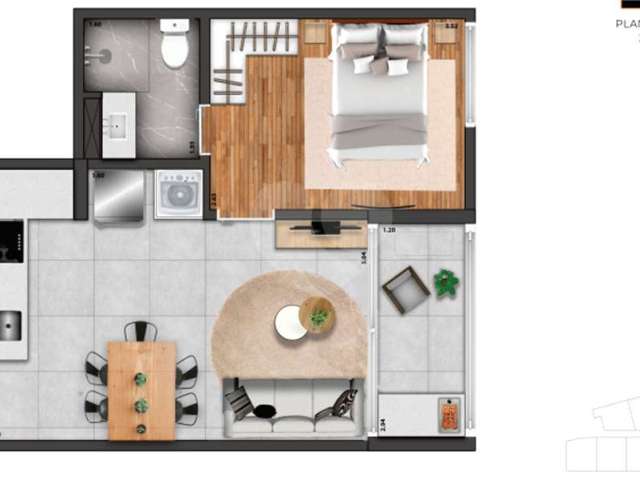 Apartamento com 1 quarto à venda na Rua Dona Luiza Tolle, 367, Santana, São Paulo, 38 m2 por R$ 415.400