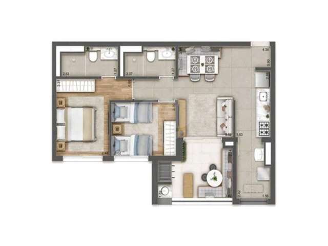 Apartamento com 2 quartos à venda na Avenida Guapira, 117, Tucuruvi, São Paulo, 63 m2 por R$ 690.000