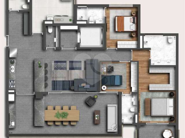 Apartamento com 3 quartos à venda na Rua da Fraternidade, 190, Santo Amaro, São Paulo, 174 m2 por R$ 3.260.000