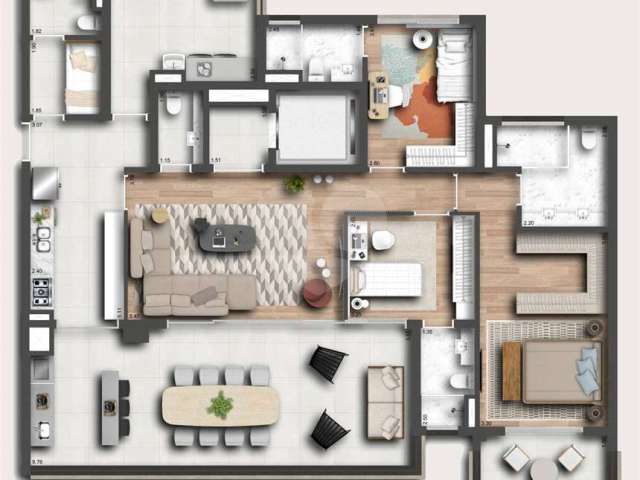 Apartamento com 3 quartos à venda na Rua da Fraternidade, 190, Santo Amaro, São Paulo, 174 m2 por R$ 3.260.000