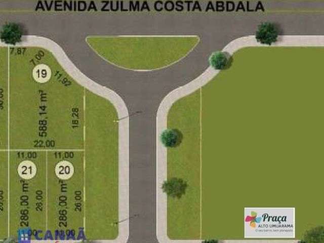 Área 1.160m² avenida esquina Praça Alto Umuarama