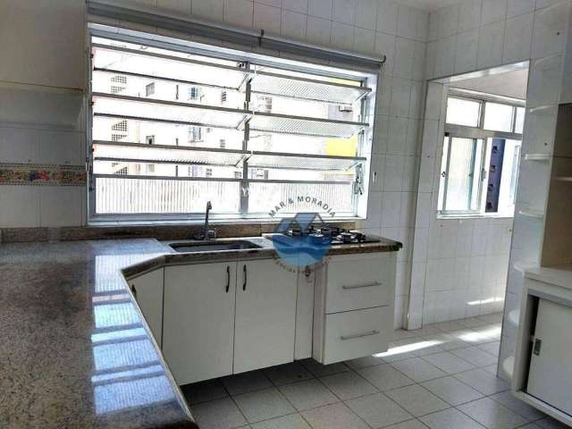 Apartamento com 2 dormitórios para alugar, 106 m² por R$ 3.800,00/mês - Boqueirão - Santos/SP