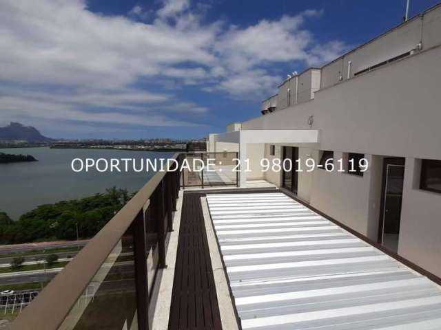 Cobertura no Ilha Pura, 5 quartos + DCE, 325m, 3vgs, com piscina e sauna