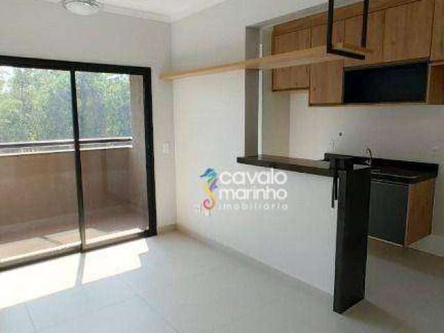 Apartamento com 1 dormitório, 44 m² - venda por R$ 360.000,00 ou aluguel por R$ 2.400,00/mês - Jardim Recreio - Ribeirão Preto/SP