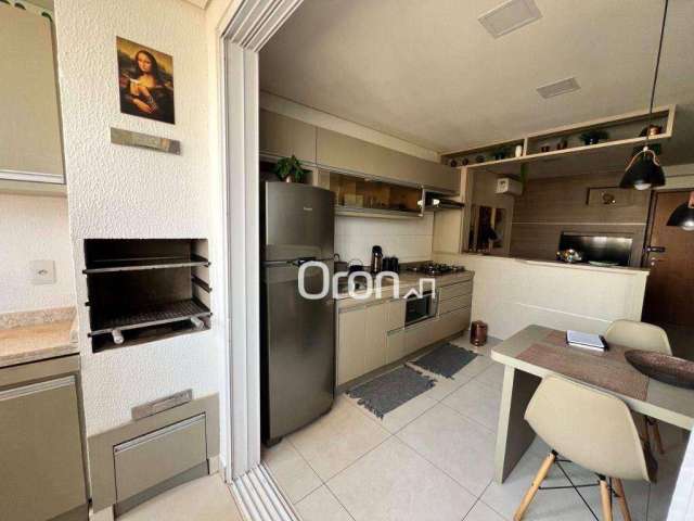 Flat mobiliado com 1 dormitório à venda, 48 m² por R$ 535.000 - Jardim Goiás - Goiânia/GO