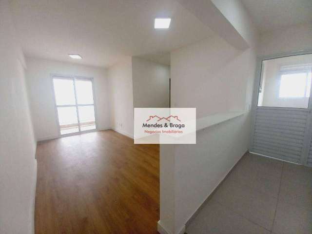 Apartamento com 2 dormitórios para alugar, 57 m² por R$ 2.405,64/mês - Vila Paulista - Guarulhos/SP