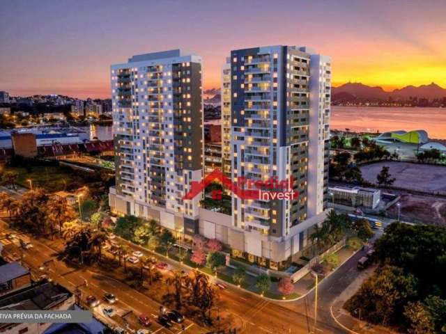 Apartamento com 2 dormitórios à venda, 41 m² por R$ 540.000,00 - Centro - Niterói/RJ