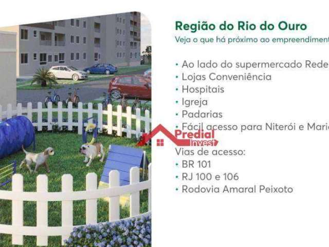 Apartamento com 2 dormitórios à venda, 46 m² por R$ 224.000,00 - Rio do Ouro - São Gonçalo/RJ