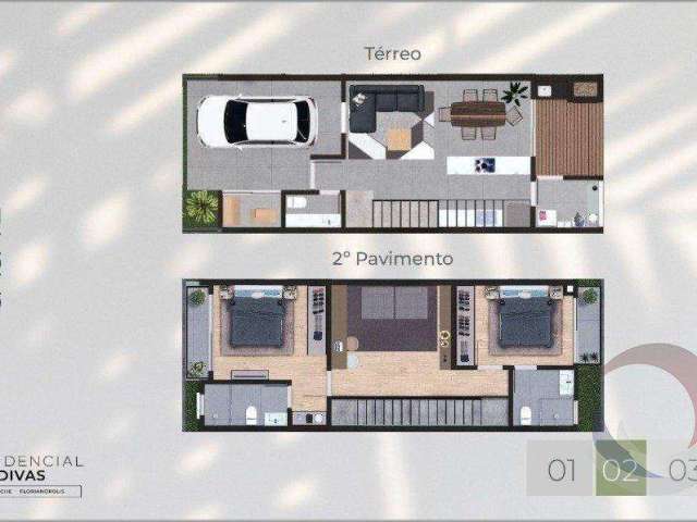 Casa para Venda em Florianópolis, Campeche, 3 dormitórios, 1 suíte, 3 banheiros, 1 vaga