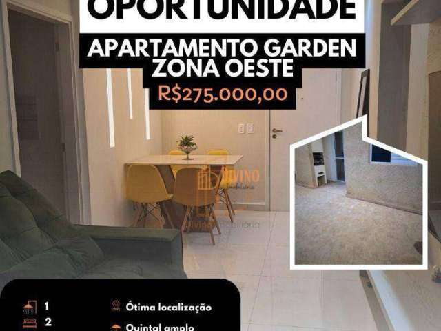 Apartamento Garden com 2 dormitórios à venda, 76 m² por R$ 275.000,00 - Condomínio Buriti - Sorocaba/SP