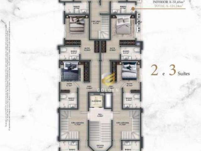 Apartamento Duplex com 3 dormitórios à venda, 129 m² por R$ 1.800.000,00 - Mariscal - Bombinhas/SC