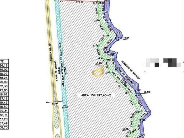 Terreno à venda, 159798 m² por R$ 32.000.000,00 - Morretes - Tijucas/SC