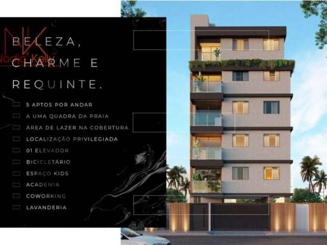 Apartamentos de 27m² com 1 Quarto e Varanda gourmet a venda por R$ 224.856 - Intermares - Cabedelo/PB