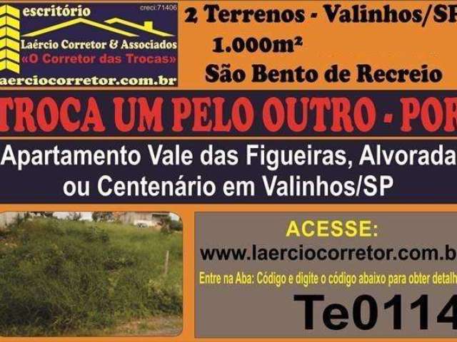 Terreno para Venda em Valinhos, Jardim São Bento do Recreio