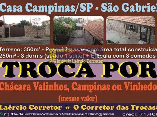 Casa para Venda em Campinas, Jardim São Gabriel, 3 dormitórios, 3 banheiros, 4 vagas