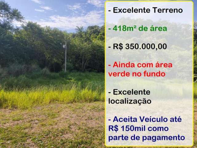 Terreno a Venda em Valinhos / SP. - AT: 418,53m² - R$ 350mil. - ESTUDA PERMUTA EM VEÍCULO ATÉ R$ 150mil.