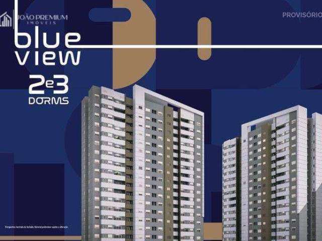 Blue View - MVituzzo apartamentos de 56m²,  2 dormitórios sendo 1 suite