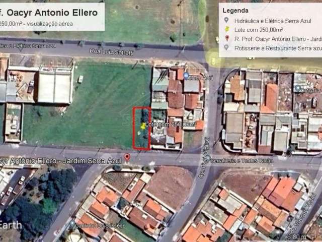 Terreno à venda na Rua Professor Oacyr Antonio Ellero, Jardim Serra Azul, Araraquara por R$ 230.000