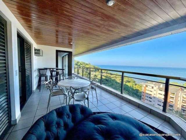 apartamento vista mar 3 dormitorios 2 suites 2 vagas 168 m2  sorocotuba guaruja cod ap 552v