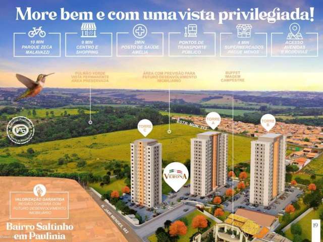 Apartamento para Venda em Paulínia, Saltinho, 2 dormitórios, 1 suíte, 1 banheiro, 1 vaga