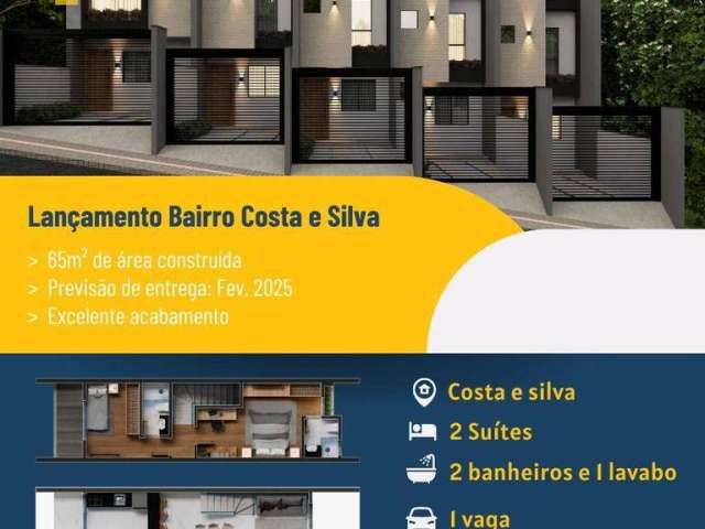 Casa com 2 dormitórios à venda, 65 m² por R$ 365.000,00 - Costa e Silva - Joinville/SC