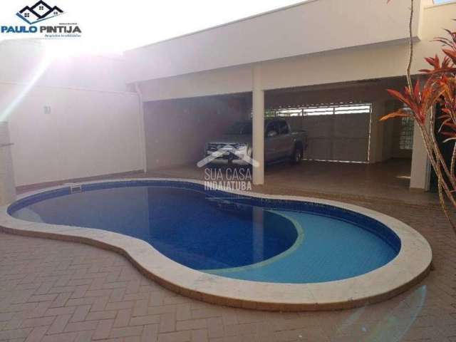 Casa com 409m² de terreno, 3 quartos, piscina, área gourmet e móveis planejados em condomínio fechado