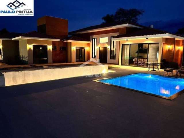 Casa de Campo de luxo na beira do lago em Paranapanema-SP (Riviera de Santa Cristina 13)