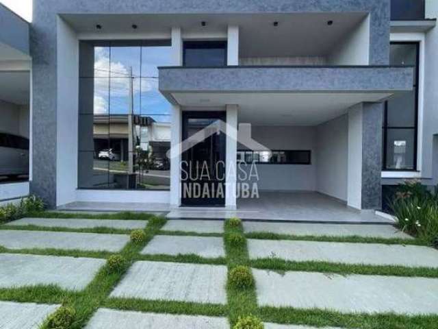 Linda casa térrea com 3 suítes e piscina no condomínio Mantova - Indaiatuba/SP