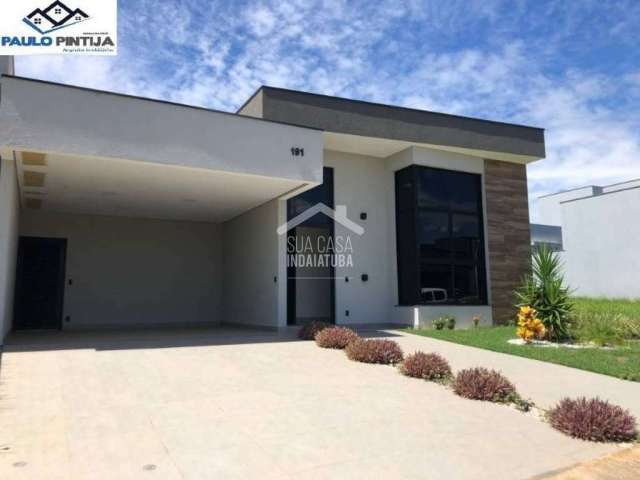 Casa térrea com 3 suítes e piscina no Condomínio Residencial Dona Lucilla - Indaiatuba/SP