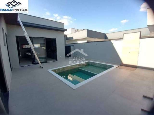 Casa terrea nova com 3 suítes e piscina no condomínio Maria José