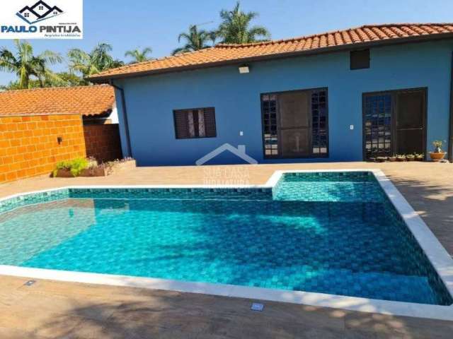 Chácara com excelente casa, piscina aquecida e edícula em Indaiatuba