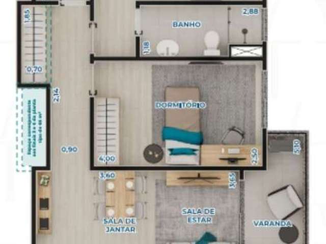 Apartamento na planta para venda, residencial vila triunfo, no centro da cidade de itupeva-sp.