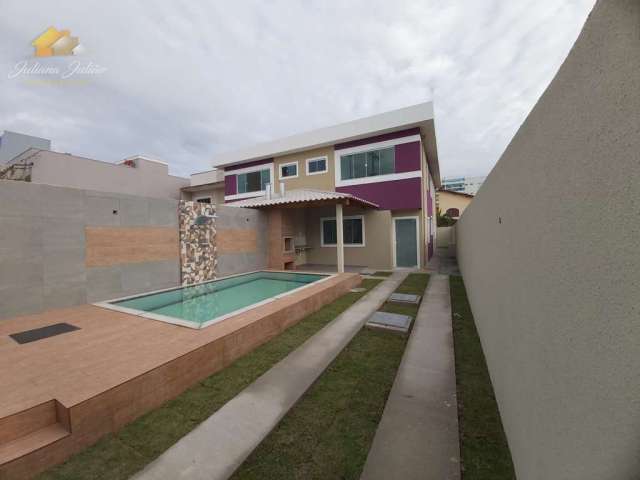 Casa duplex com 4 quartos, piscina e área gourmet a venda no bairro ouro verde em rio das ostras rj