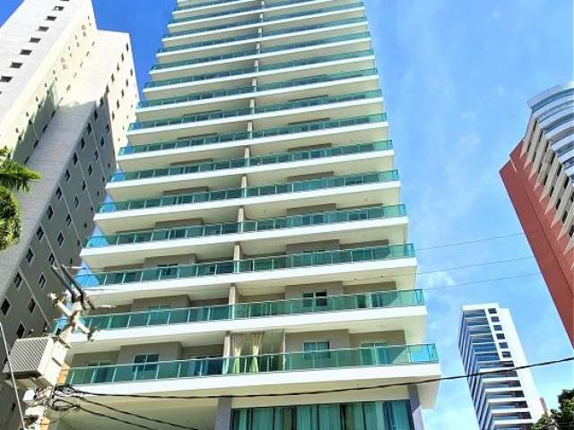 INFINITY 600: Meireles, apartamento com vista mar, andar alto, 2 quartos, varanda, 1 vaga de garagem, lazer completo