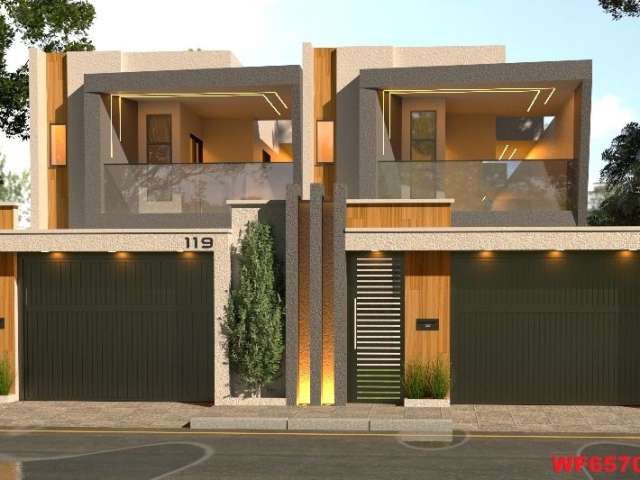 Casa duplex Nova, casa com 4 quartos, 2 vagas, porcelanato, quintal, Sapiranga