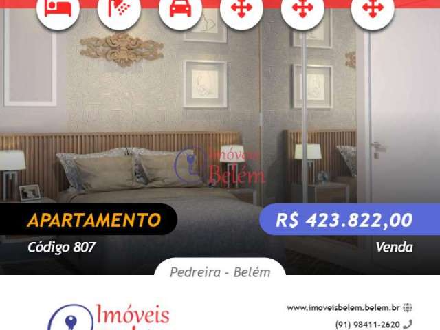 Apartamento na planta de 57,37 m² com 3 quartos na Pedreira