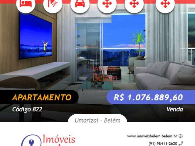 Imóveis Belém vende apartamento de 114m² 3/4 com 2 suites PRONTO PRA MORAR