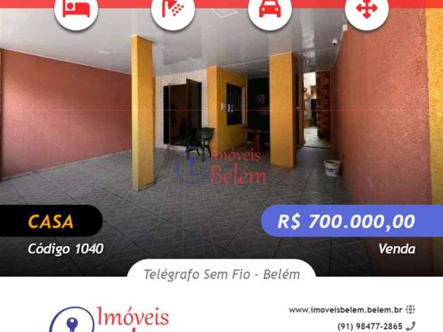 Imóveis Belém vende casa com dois Pavimentos no Telégrafo.